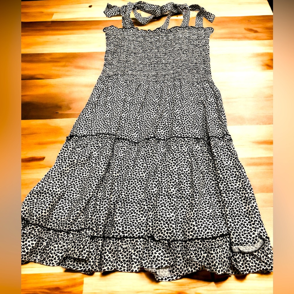 Merci Smocked Ruffle Mini Dress- Size Small - Picture 3 of 3